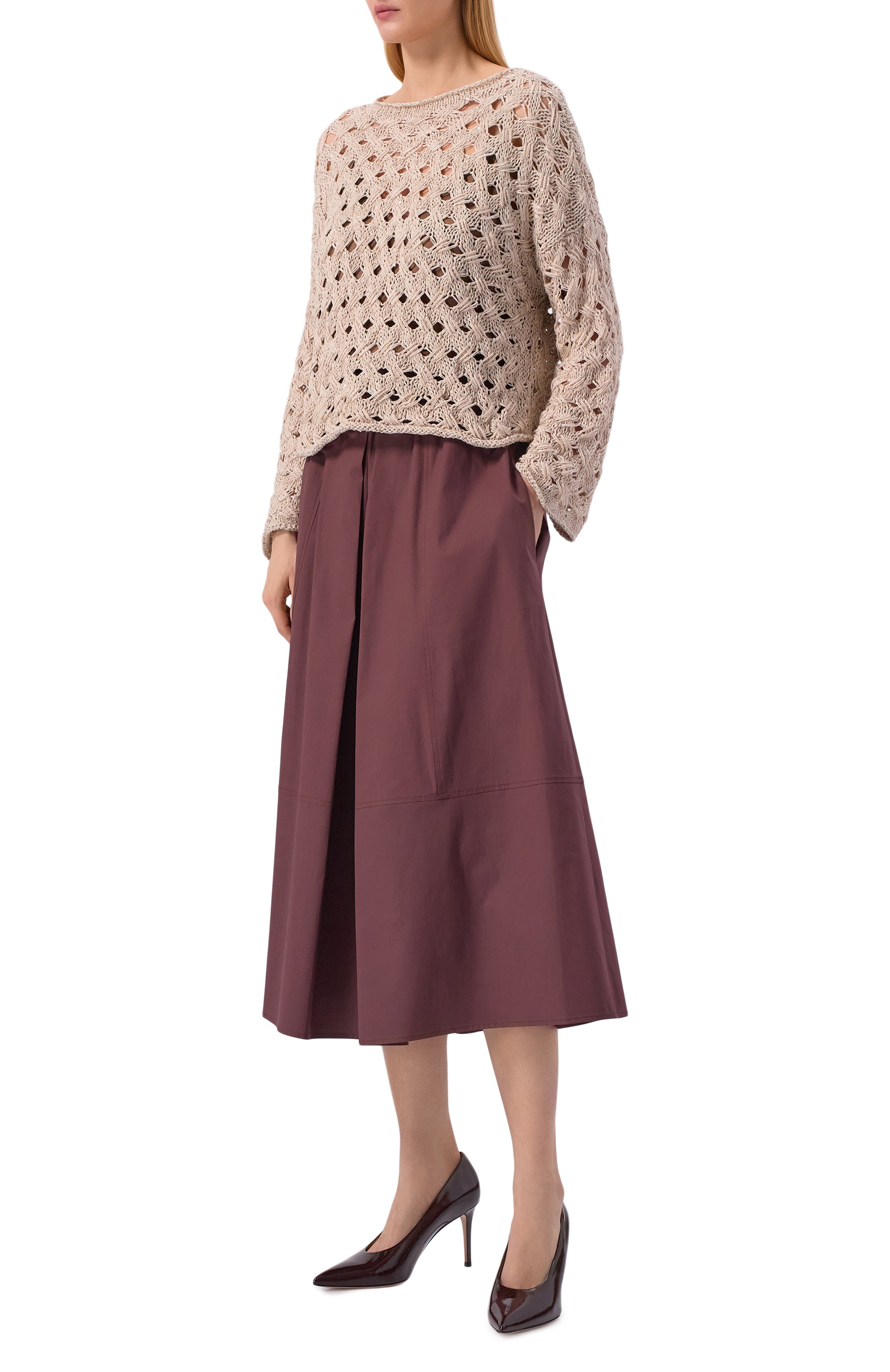 Свитер ANTONELLI FIRENZE бежевого цвета по цене 139000 руб., арт. 41788Q/40704, фото 2 Свитер ANTONELLI FIRENZE, арт. 41788Q/40704, фото 2