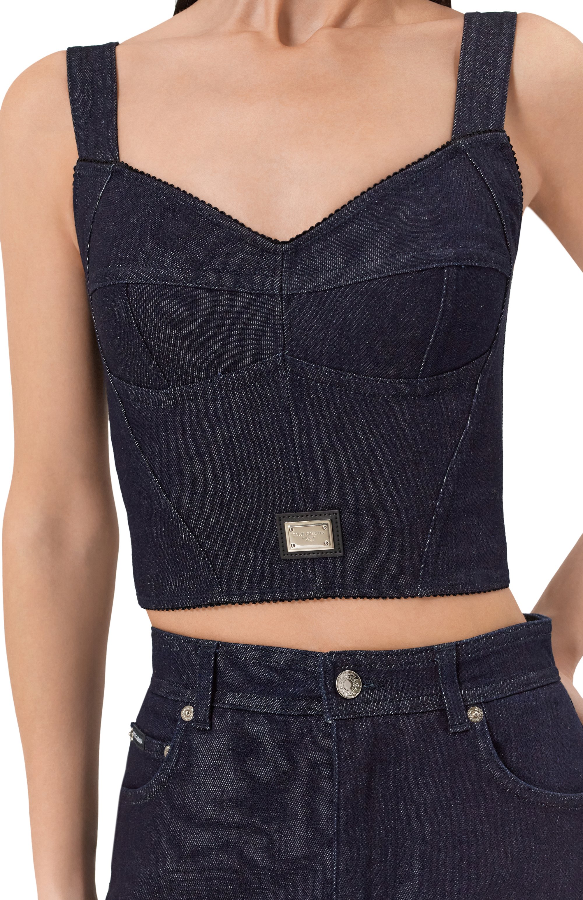 Джинсовый топ-корсет DOLCE & GABBANA, арт. F7W98D/G8LT2, фото 5