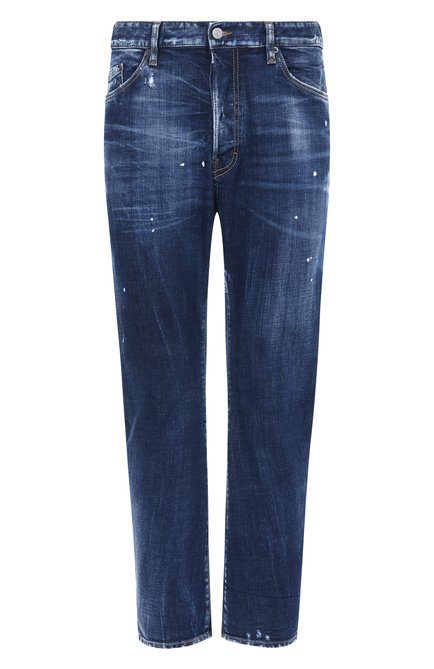 Мужские джинсы DSQUARED2 синего цвета, арт. S74LB1655/S30664 | Фото 1 (Материал сплава: Проставлено; Драгоценные камни: Проставлено; Длина (брюки, джи�нсы): Стандартные)