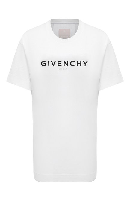 Женская хлопковая футболка GIVENCHY белого цвета по цене 61700 руб., арт. BW707Z3Z5W | Фото 1