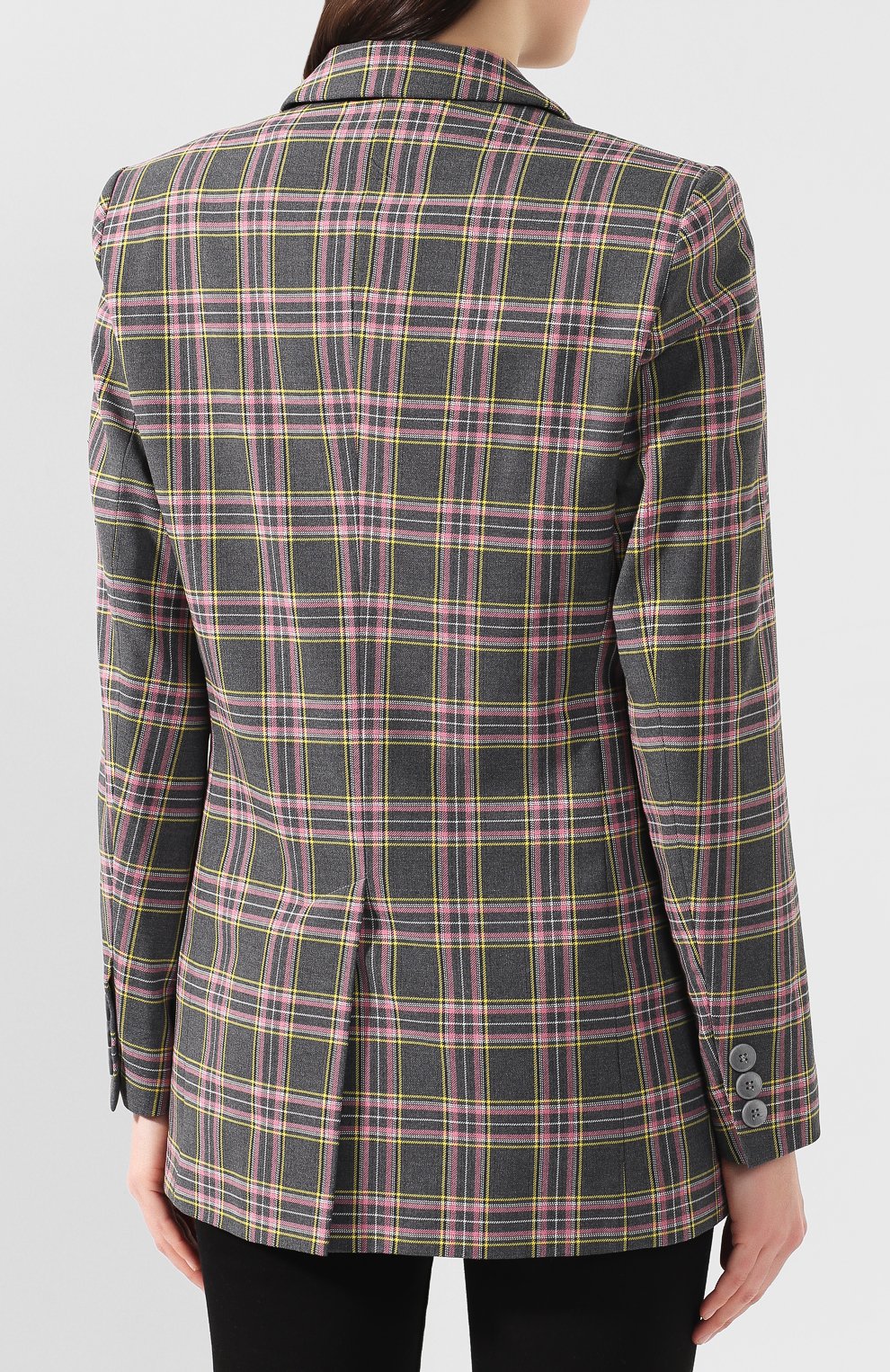 Жакет из вискозы SEVEN LAB розового цвета по цене 21000 руб., арт. J2 20-LS02 pink/charcoal, фото 4 Жакет из вискозы SEVEN LAB, арт. J2 20-LS02 pink/charcoal, фото 4