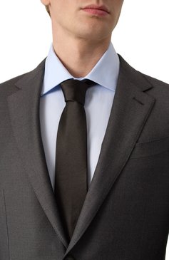 Мужской шелковый галстук CORNELIANI черного цвета, арт. 25U906-2520480 | Фото 2 (Материал: Шелк, Текстиль; Нос: Не проставлено; Материал сплава: Проставлено; Принт: Без принта)