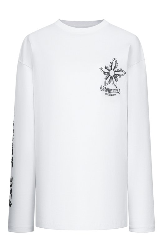 Хлопковый лонгслив Comme des Fuckdown CFABW01675 Белый CFABW01675