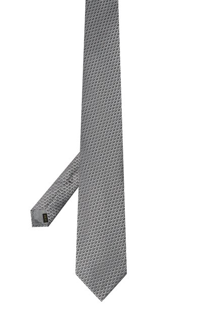 Шелковый галстук ZILLI серого цвета по цене 32350 руб., арт. 55009, фото 3 Шелковый галстук ZILLI, арт. 55009, фото 3