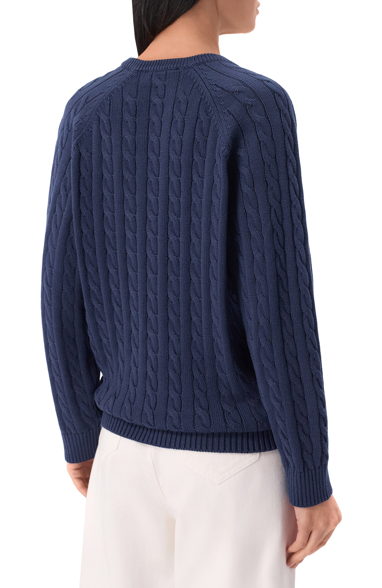 Хлопковый свитер SPORTY AND RICH, арт. WS089712243BL132, фото 4