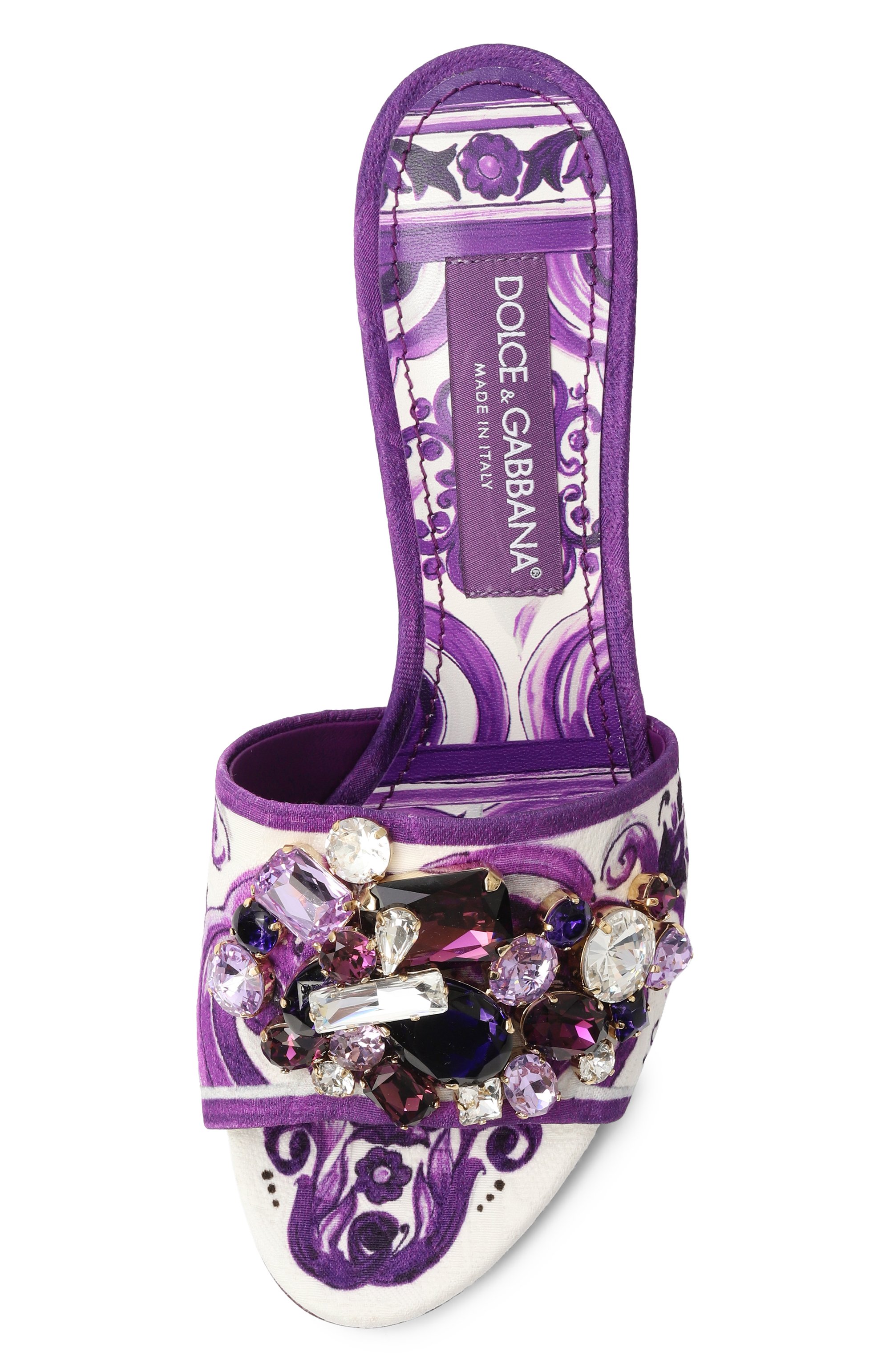 Текстильные мюли keira 60 DOLCE & GABBANA фиолетового цвета по цене 134000 руб., арт. CR1744/AE123, фото 6 Текстильные мюли keira 60 DOLCE & GABBANA, арт. CR1744/AE123, фото 6