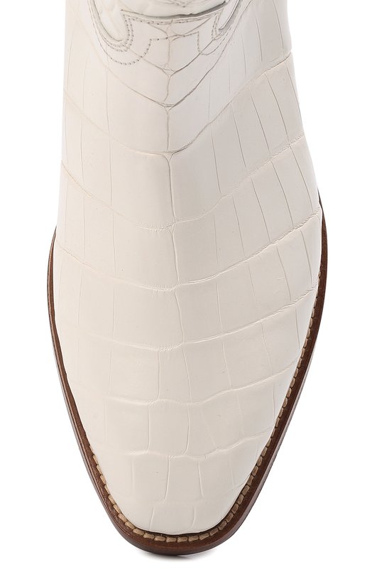 Казаки Jayme из кожи крокодила Ralph Lauren Кремовый, фото 6