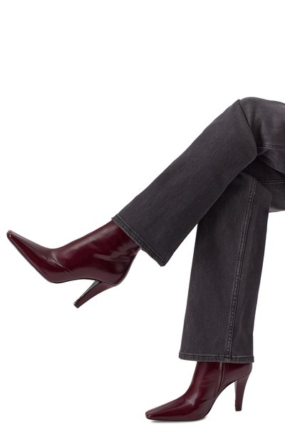 Кожаные ботильоны jill 95 SAINT LAURENT, арт. 806674/AAEHW, фото 3