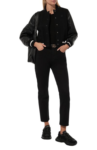 Комбинированные кроссовки airmaster DOLCE & GABBANA черного цвета по цене 84950 руб., арт. CK2283/A5195, фото 2 Комбинированные кроссовки airmaster DOLCE & GABBANA, арт. CK2283/A5195, фото 2