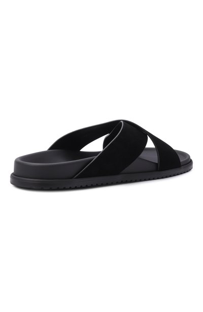 Замшевые шлепанцы dg casual DOLCE & GABBANA черного цвета по цене 78600 руб., арт. A80534/A9R00, фото 4 Замшевые шлепанцы dg casual DOLCE & GABBANA, арт. A80534/A9R00, фото 4