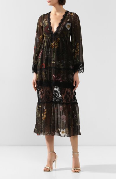 Платье с принтом ERMANNO ERMANNO SCERVINO зеленого цвета по цене 69700 руб., арт. 45T AB55 FAB, фото 3 Платье с принтом ERMANNO ERMANNO SCERVINO, арт. 45T AB55 FAB, фото 3