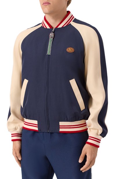 Бомбер из шерсти и хлопка VALENTINO разноцветного цвета по цене 456000 руб., арт. 7V3CIP63/AWS, фото 3 Бомбер из шерсти и хлопка VALENTINO, арт. 7V3CIP63/AWS, фото 3