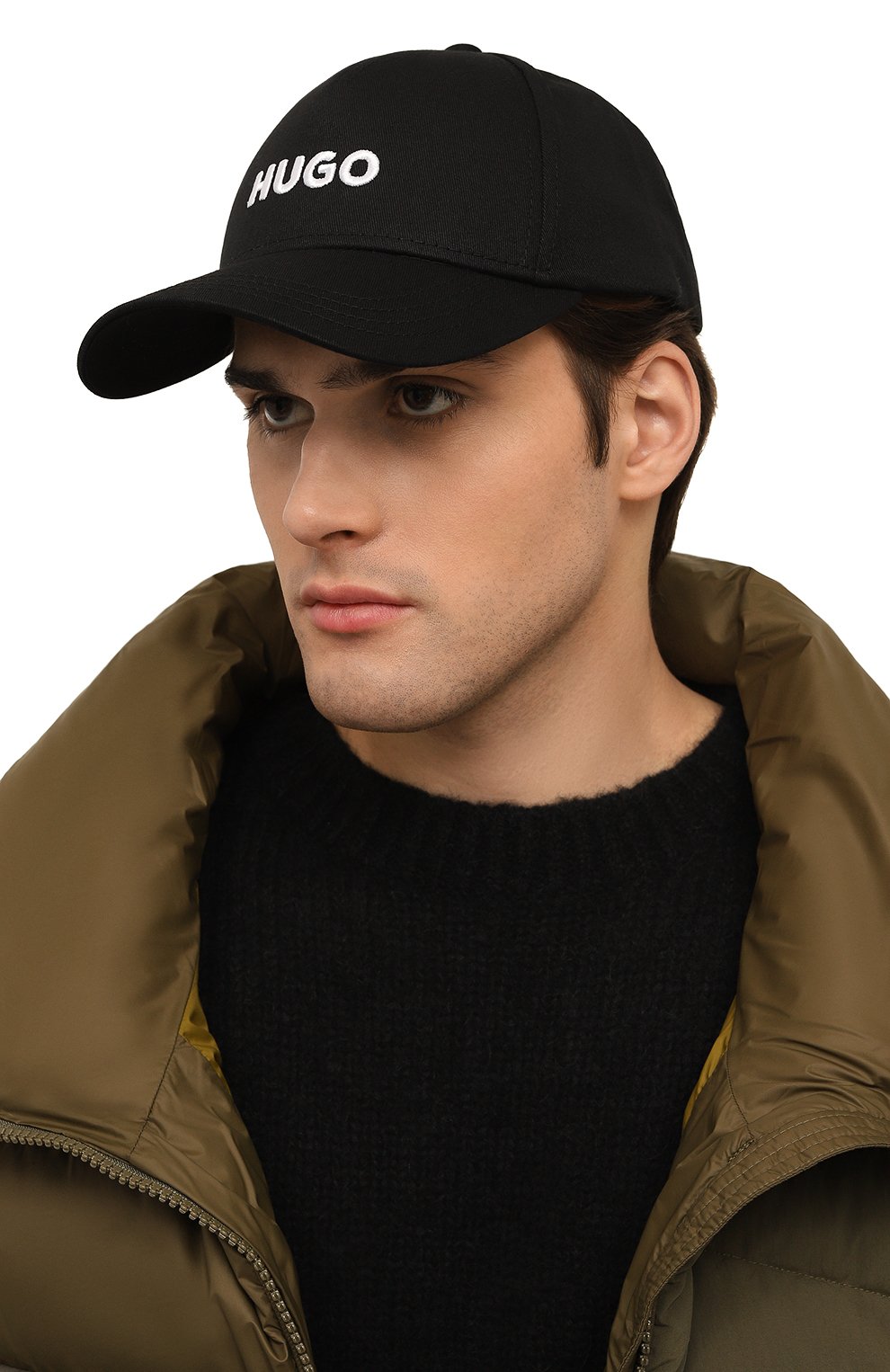 Хлопковая бейсболка HUGO черного цвета по цене 4700 руб., арт. 50496033, фото 2 Хлопковая бейсболка HUGO, арт. 50496033, фото 2