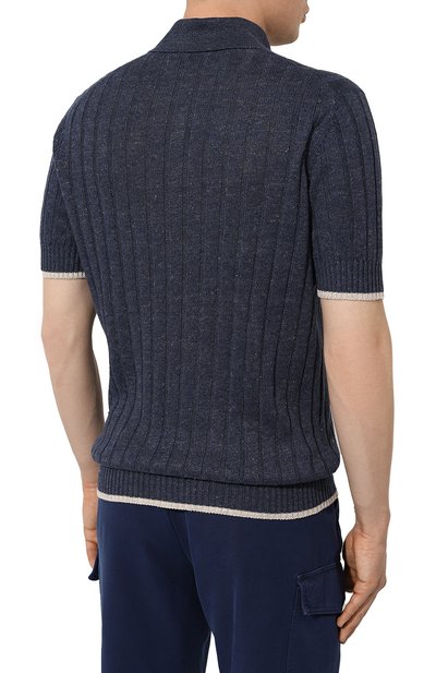 Поло изо льна и хлопка BRUNELLO CUCINELLI, арт. M2L70B2256, фото 4
