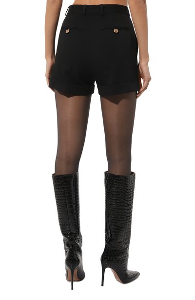 Шерстяные шорты VERSACE черного цвета по цене 77200 руб., арт. 1013160/1A04649, фото 4 Шерстяные шорты VERSACE, арт. 1013160/1A04649, фото 4