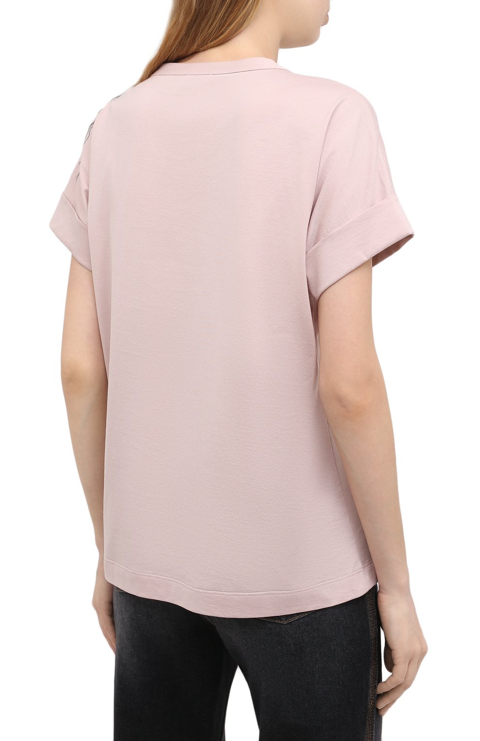 Хлопковая футболка BRUNELLO CUCINELLI, арт. M0A45BT400, фото 4