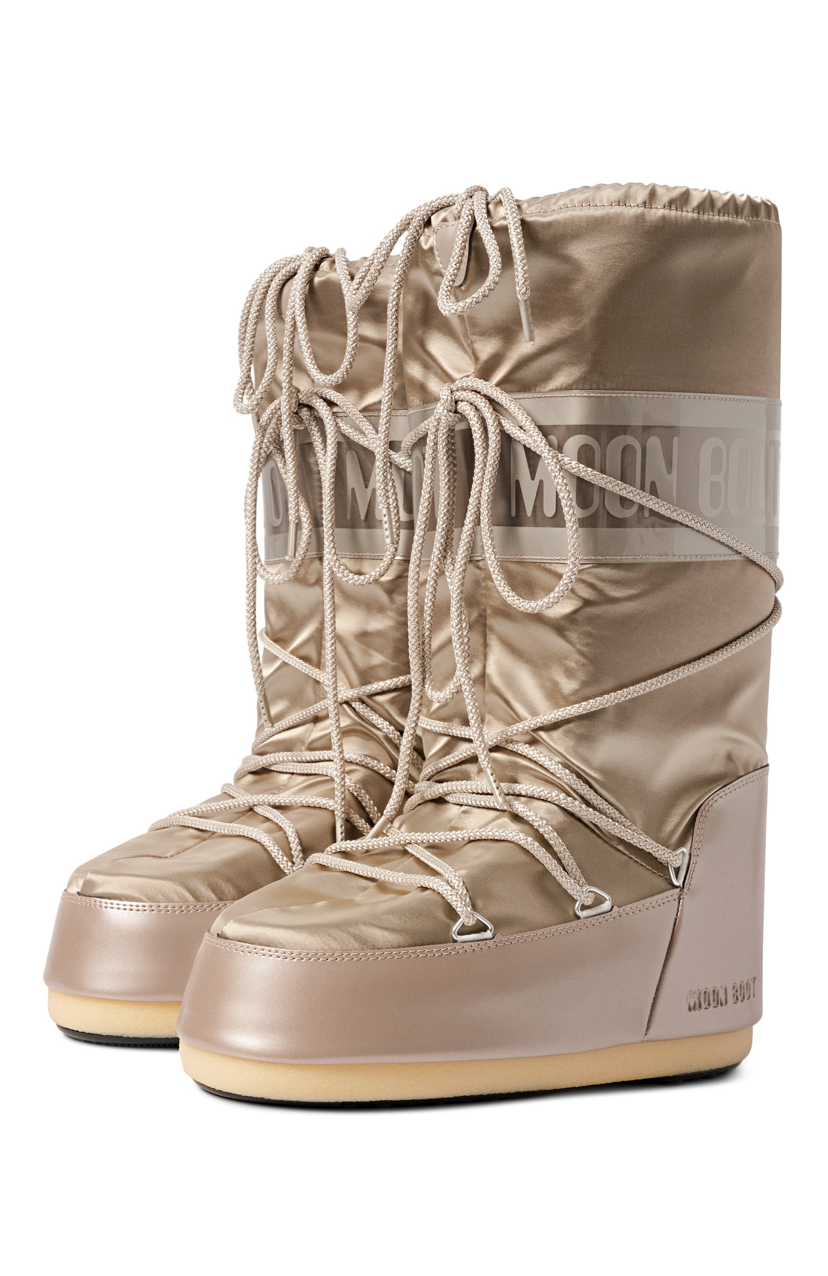 Текстильные сапоги icon MOON BOOT золотого цвета по цене 29050 руб., арт. 80D1401680, фото 1 Текстильные сапоги icon MOON BOOT, арт. 80D1401680, фото 1