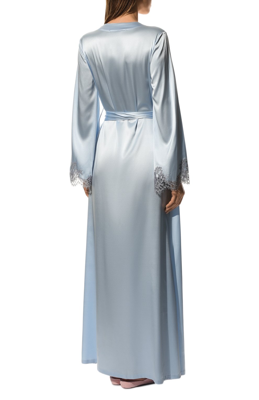 Шелковый халат I.D. SARRIERI голубого цвета по цене 167420 руб., арт. L4876, фото 4 Шелковый халат I.D. SARRIERI, арт. L4876, фото 4