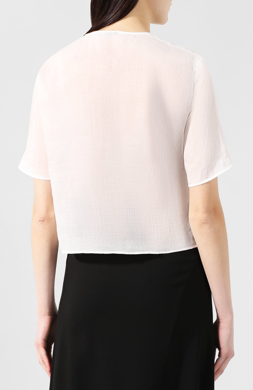 Блузка GIORGIO ARMANI белого цвета по цене 134500 руб., арт. 9SHCCZ24/TZ307, фото 4 Блузка GIORGIO ARMANI, арт. 9SHCCZ24/TZ307, фото 4