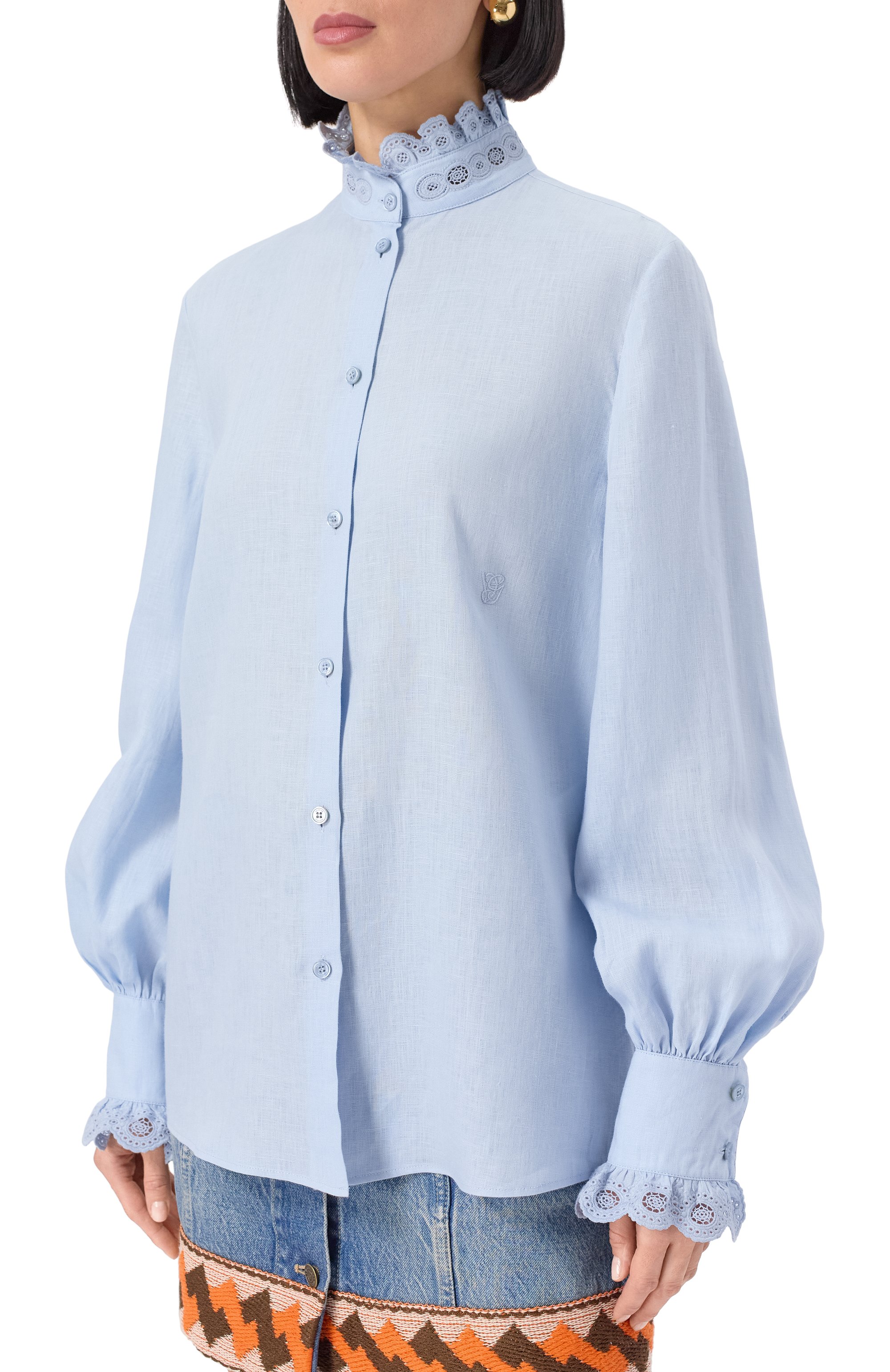 Льняная блузка VALENTINO, арт. 7B3AB7R7/9KW, фото 3