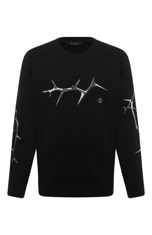 

Хлопковый лонгслив Tee Library, Чёрный