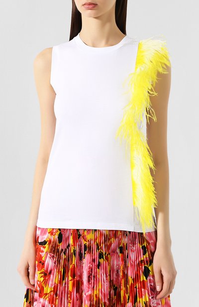 Хлопковый топ MSGM, арт. 2642MDM252X 195298, фото 3