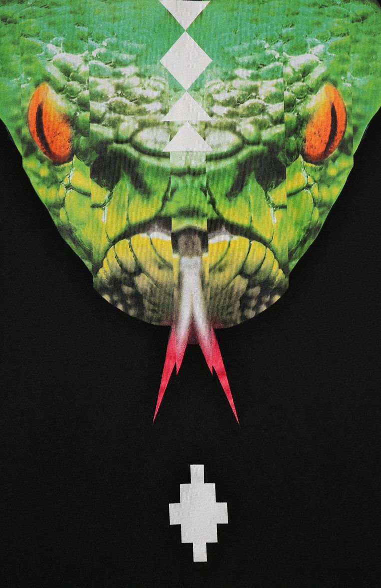 Детская хлопковая футболка MARCELO BURLON KIDS OF MILAN черного цвета, арт. CBAA002F21JER014 | Фото 3 (Материал внешний: Хлопок; Р�укава: Короткие; Мальчики Кросс-КТ: Футболка-одежда; Материал сплава: Проставлено; Драгоценные камни: Проставлено; Ростовка одежда: 10 - 11 лет | 140 - 146см, 12 лет | 152 см, 8 лет | 128 см)