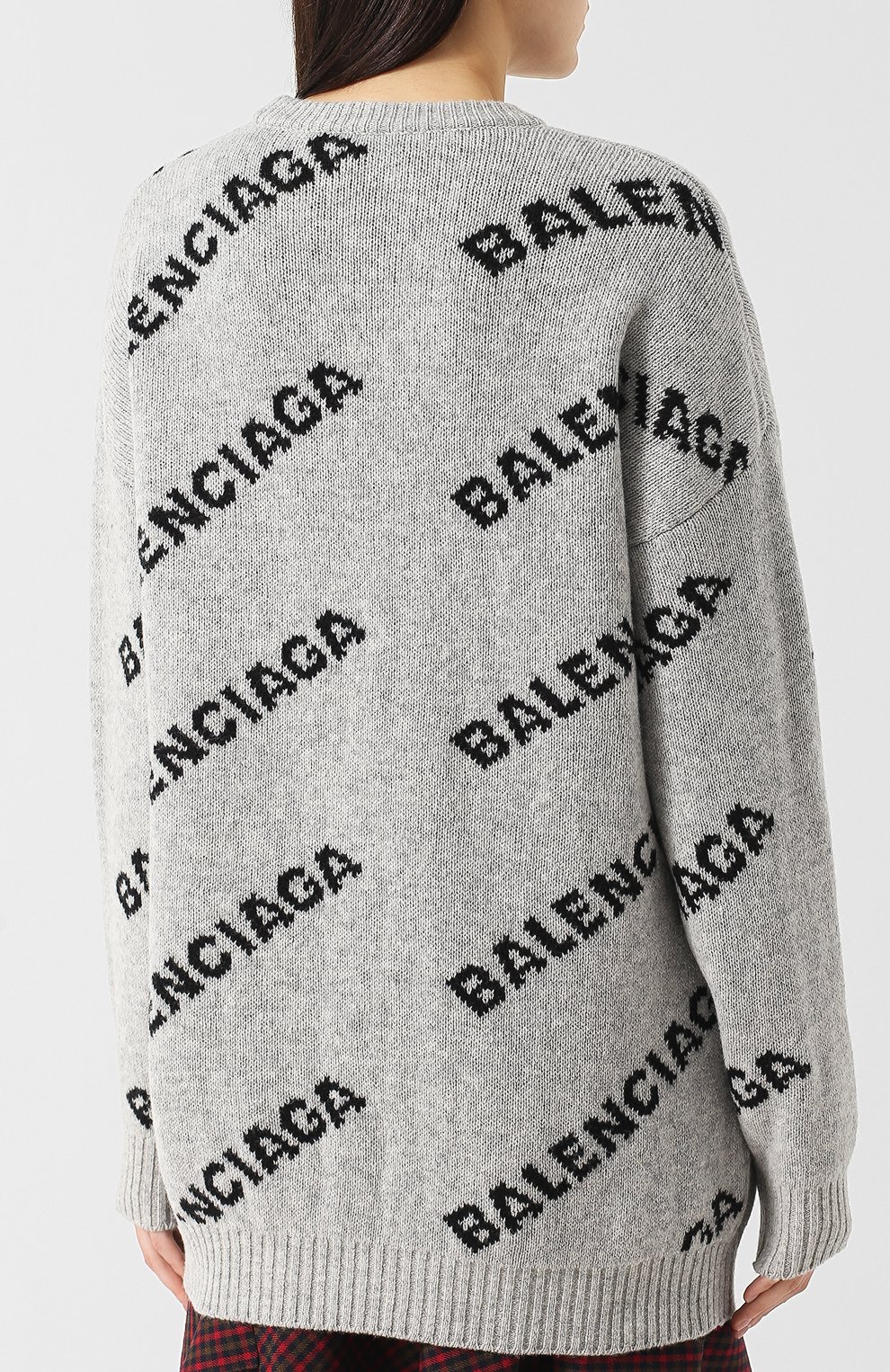 Шерстяной пуловер с круглым вырезом и логотипом бренда BALENCIAGA, арт. 529206/T1473, фото 4