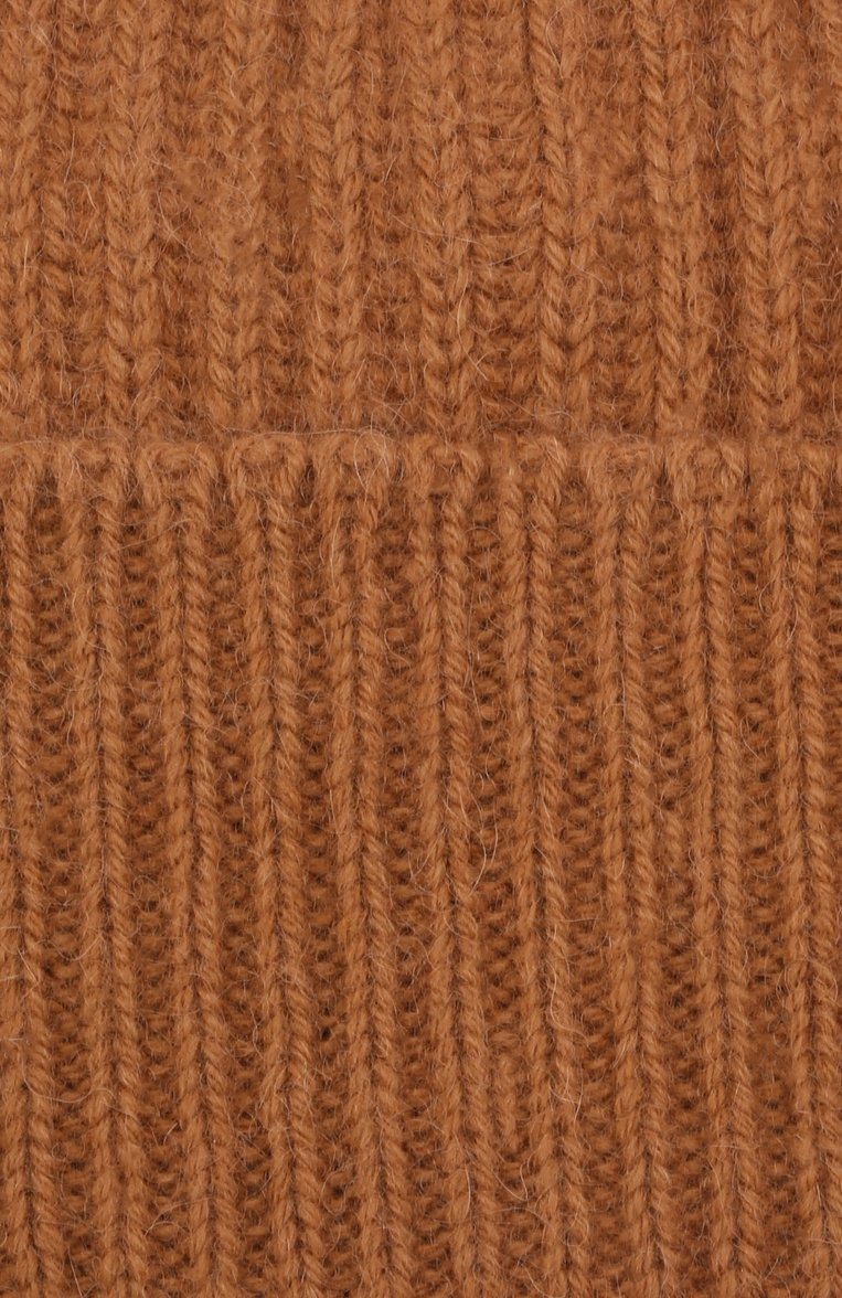 Мужская шерстяная шапка MAISON MARGIELA коричневого цвета, арт. S50TC0053/S17849 | Фото 3 (Материал: Шерсть, Текстиль; Кросс-КТ: Трикотаж; Нос: Не проставлено)
