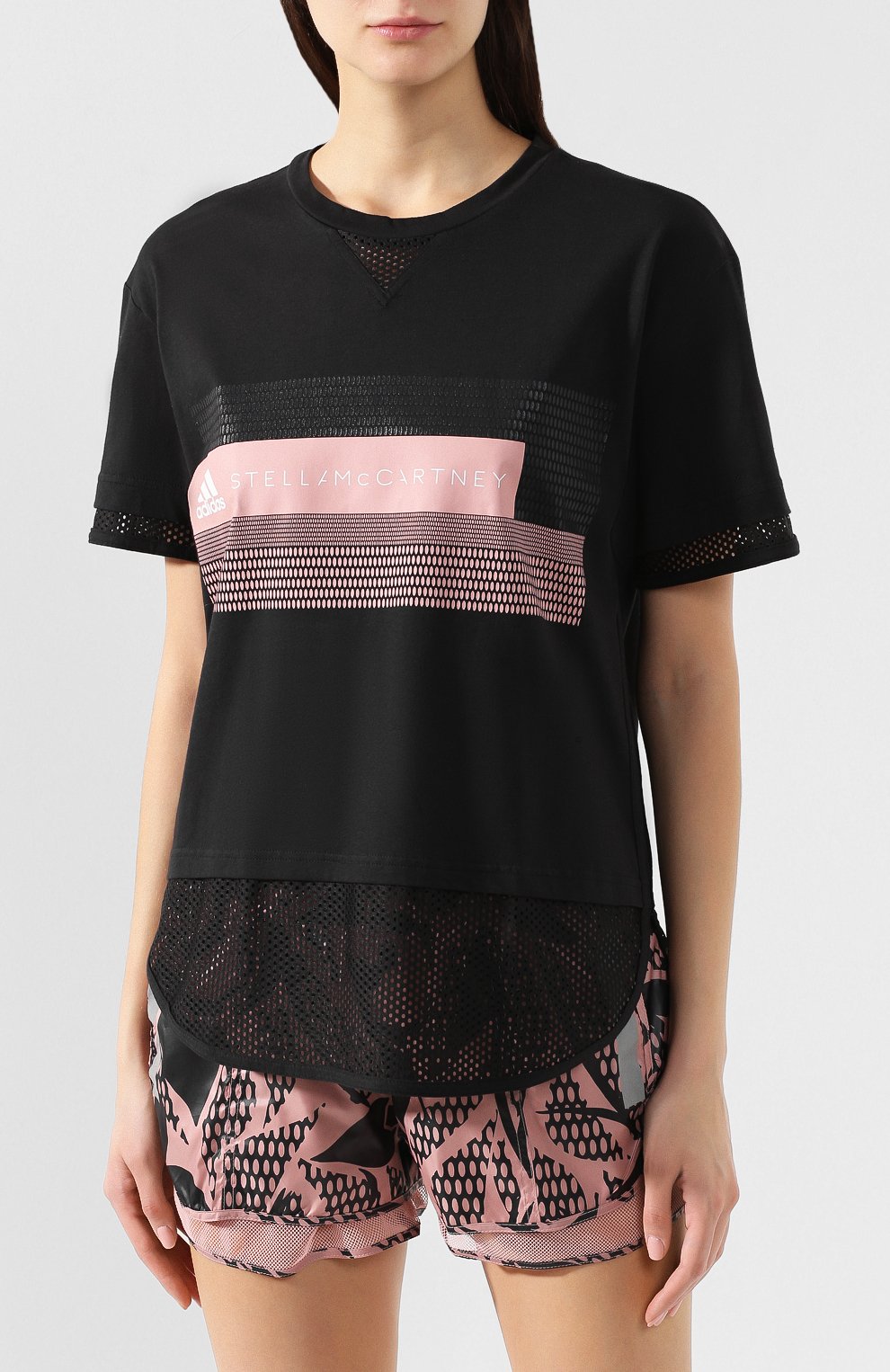 Хлопковая футболка ADIDAS BY STELLA MCCARTNEY черного цвета по цене 3995 руб., арт. DT9226, фото 3 Хлопковая футболка ADIDAS BY STELLA MCCARTNEY, арт. DT9226, фото 3