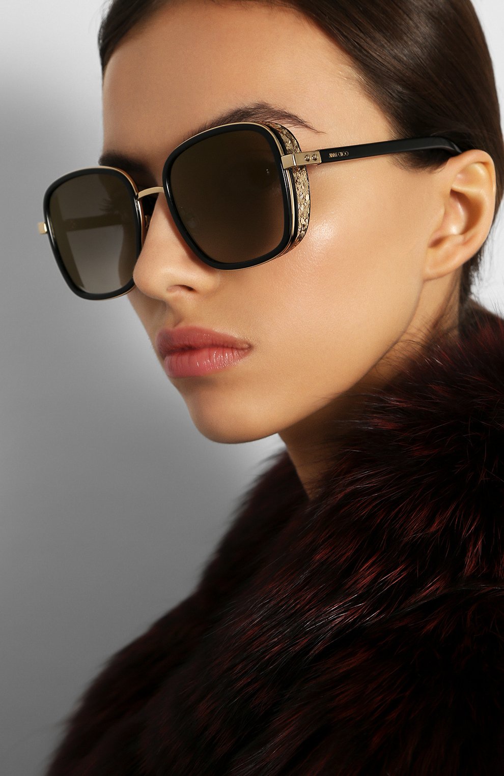 Солнцезащитные очки JIMMY CHOO черного цвета по цене 31100 руб., арт. ELVA 2M2 FQ, фото 2 Солнцезащитные очки JIMMY CHOO, арт. ELVA 2M2 FQ, фото 2