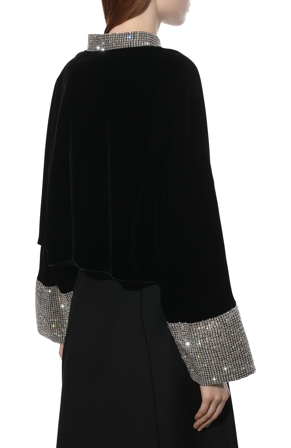 Бархатный жакет GIORGIO ARMANI черного цвета по цене 1060000 руб., арт. 1WHGR02F/T02Y6, фото 4 Бархатный жакет GIORGIO ARMANI, арт. 1WHGR02F/T02Y6, фото 4