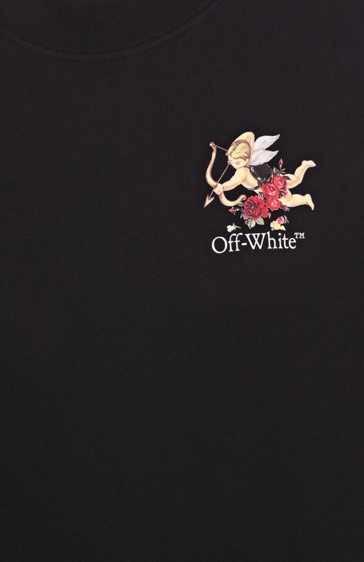 Хлопковая футболка Off-White 0WAA134S25JER0011001 Чёрный  0WAA134S25JER0011001 Фото 6