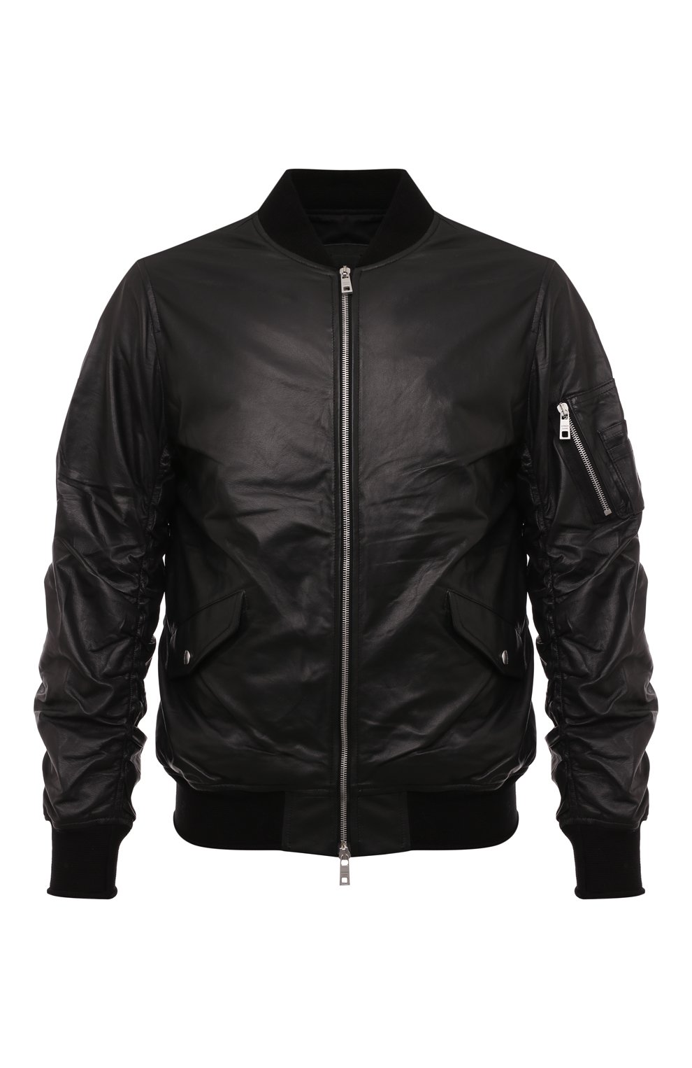Кожаный бомбер GIORGIO BRATO черного цвета по цене 99900 руб., арт. GU23S14095NAPPA G0, фото 1 Кожаный бомбер GIORGIO BRATO, арт. GU23S14095NAPPA G0, фото 1