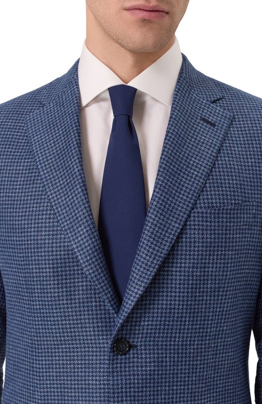 Шерстяной галстук Brunello Cucinelli M032P0018 Синий  M032P0018 Фото 2