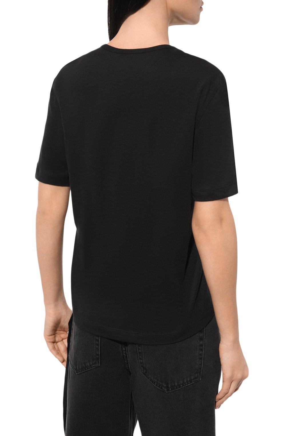 Хлопковая футболка ANN DEMEULEMEESTER, арт. 2402-W-JTS02-34-FA206-099, фото 4