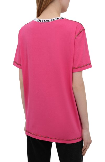 Хлопковая футболка M MISSONI розового цвета по цене 16650 руб., арт. 2DL00085/2J005E, фото 4 Хлопковая футболка M MISSONI, арт. 2DL00085/2J005E, фото 4