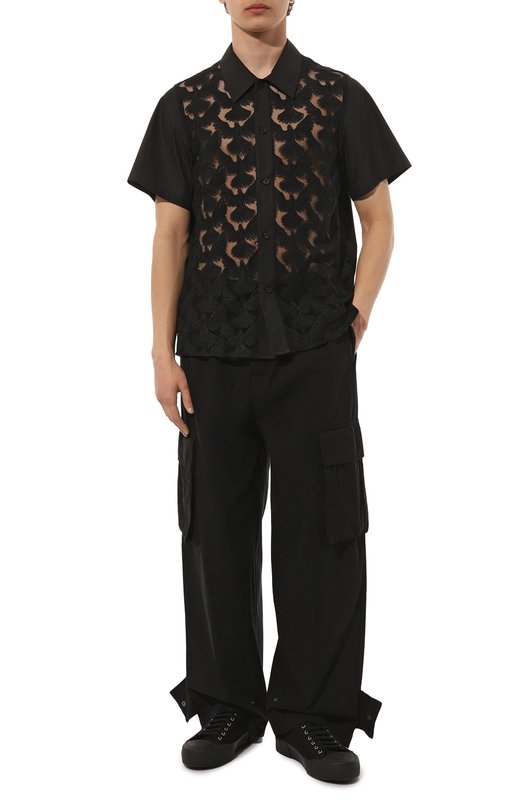 Хлопковая рубашка 3.Paradis Чёрный, фото 2