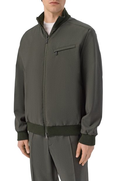 Шерстяной бомбер BOGNER хаки цвета по цене 73000 руб., арт. 38781096, фото 3 Шерстяной бомбер BOGNER, арт. 38781096, фото 3