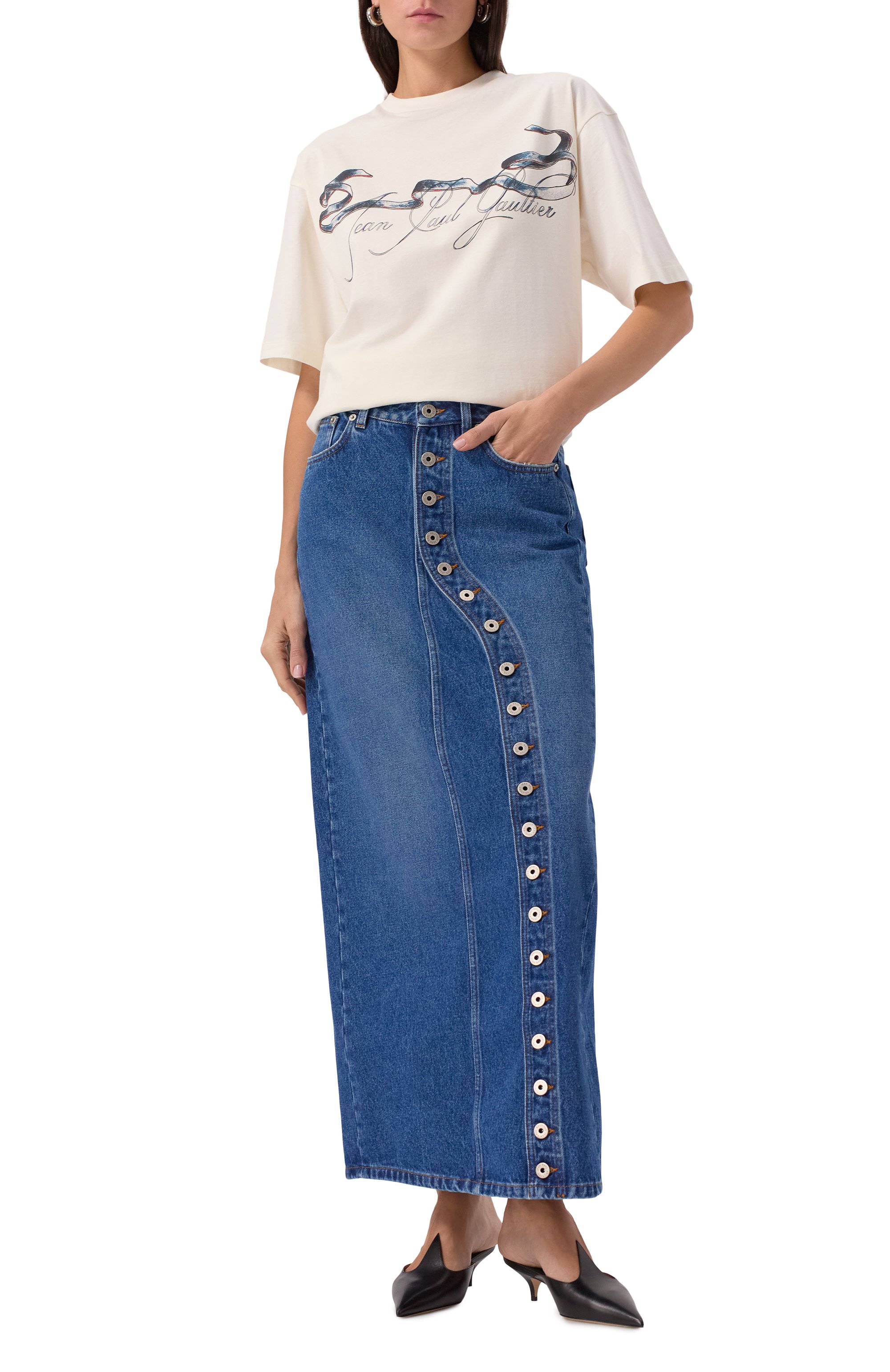 Хлопковая футболка JEAN PAUL GAULTIER, арт. 25/34-F-TS118I-J090, фото 2