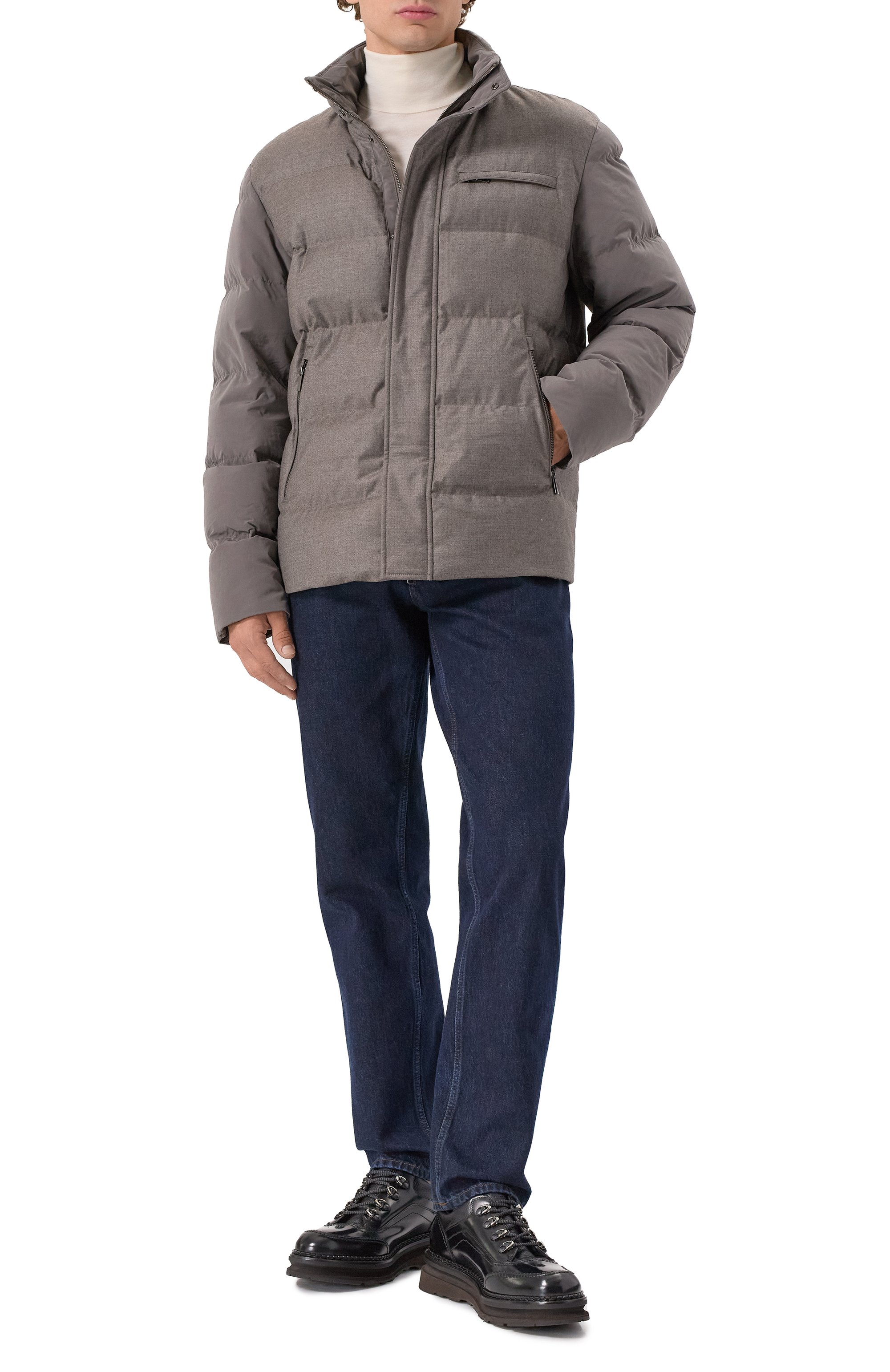 Шерстяной пуховик PAUL&SHARK темно-бежевого цвета по цене 189000 руб., арт. 15312712, фото 2 Шерстяной пуховик PAUL&SHARK, арт. 15312712, фото 2