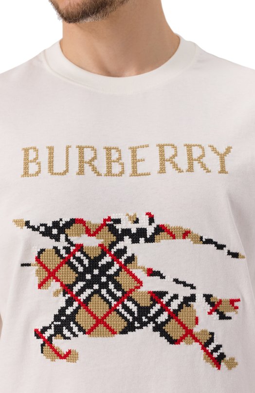 Хлопковая футболка Burberry 8110116 Белый  8110116 Фото 5