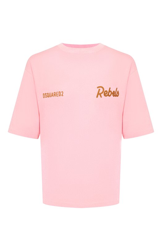 Хлопковая футболка Dsquared2 S74GD1542/D20108 Розовый S74GD1542/D20108