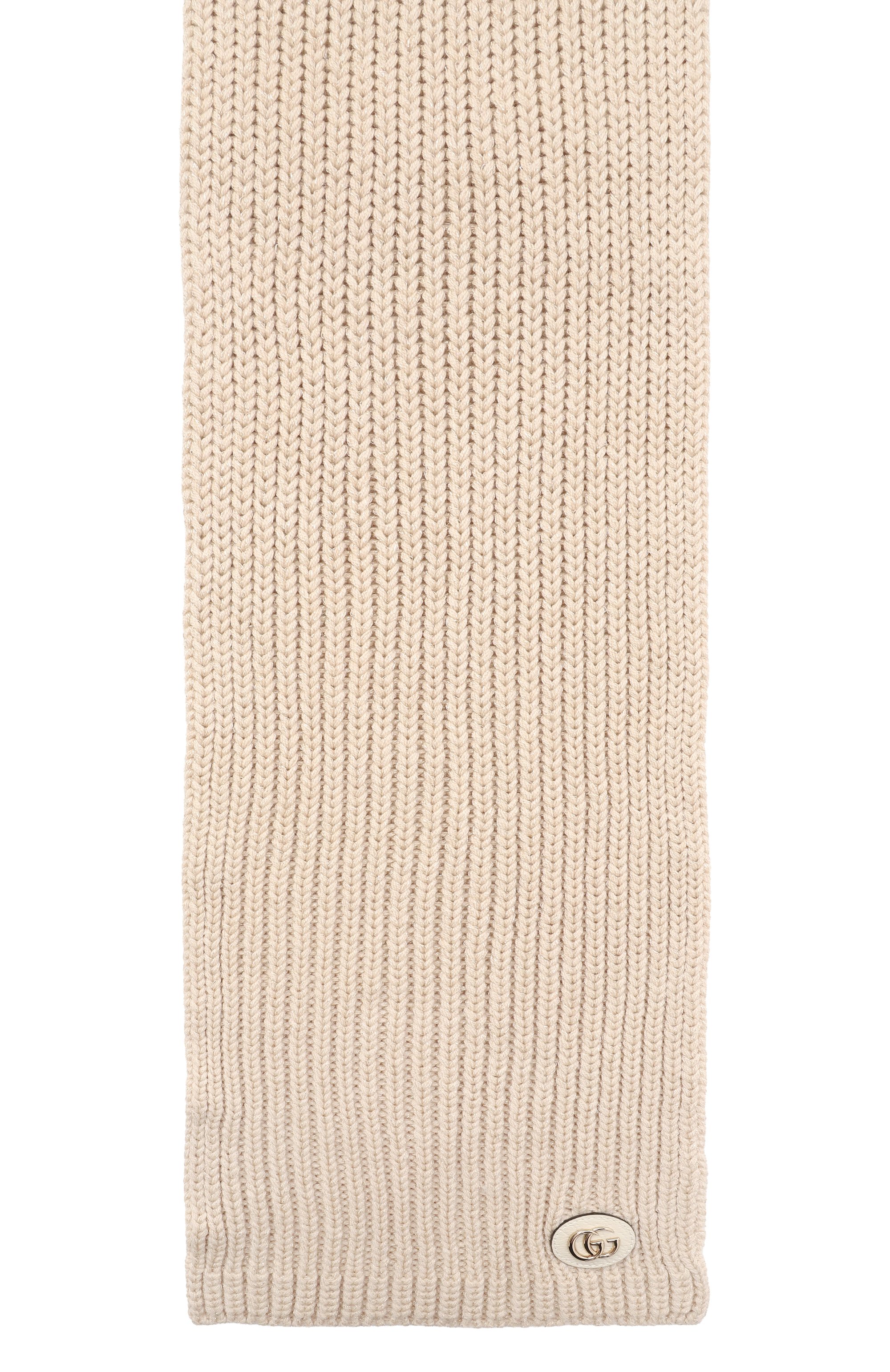Шерстяной шарф GUCCI, арт. 809176/3GAAB, фото 4