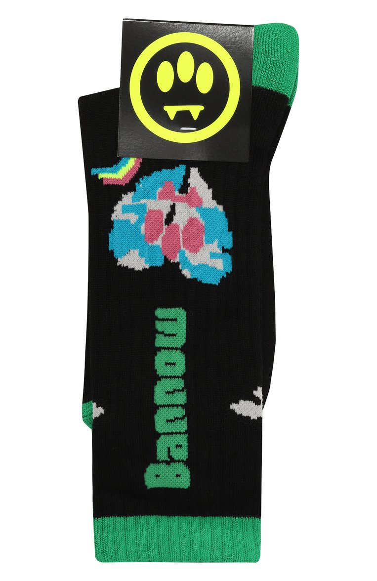 Женские носки BARROW разноцветного цвета, арт. S4BWW0S0025 | Фото 1 (Материал сплава: Проставлено; Нос: Не проставлено; Материал внешний: Хлопок)