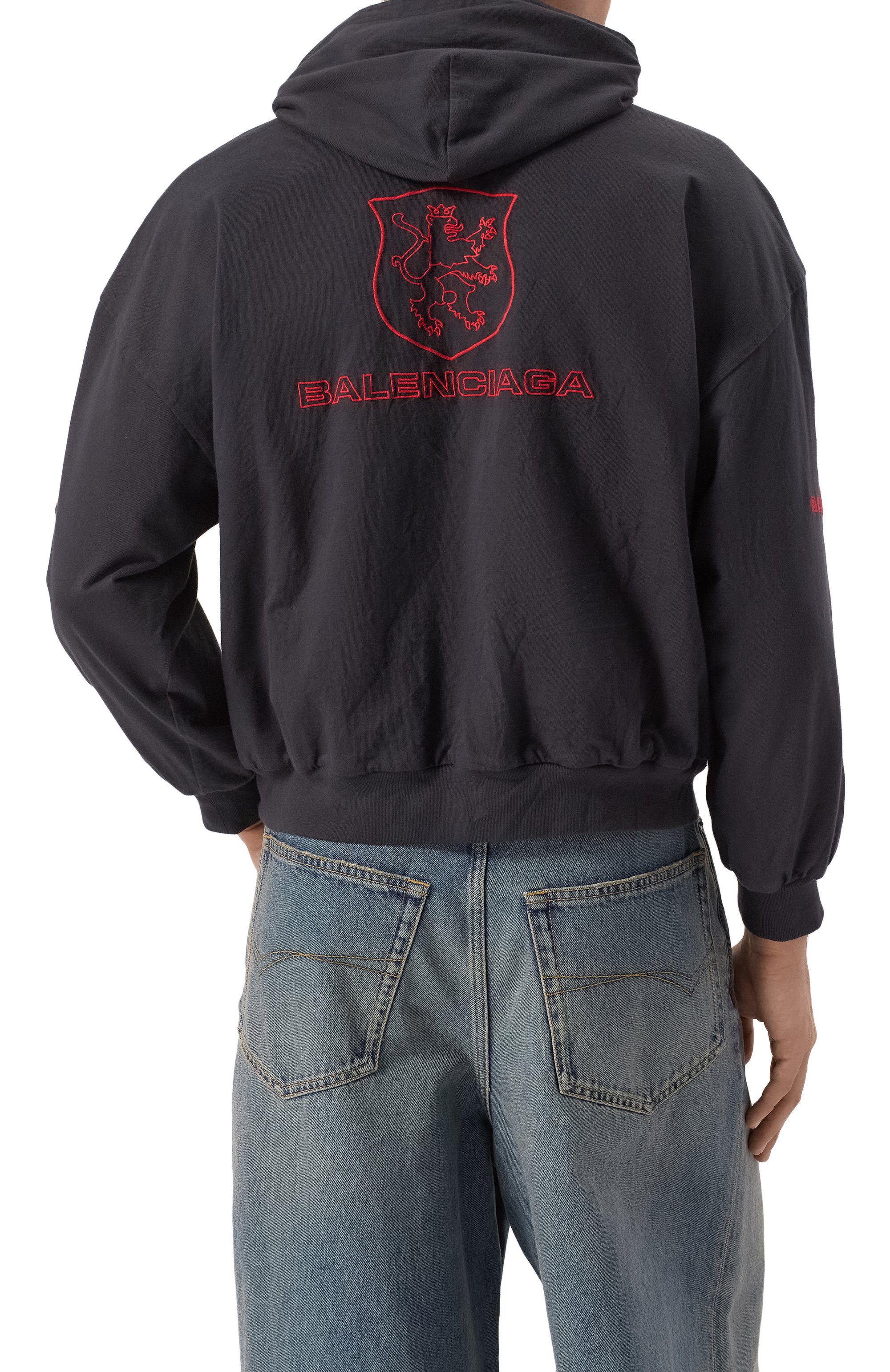 Хлопковое худи BALENCIAGA, арт. 807999/TRVR9, фото 4