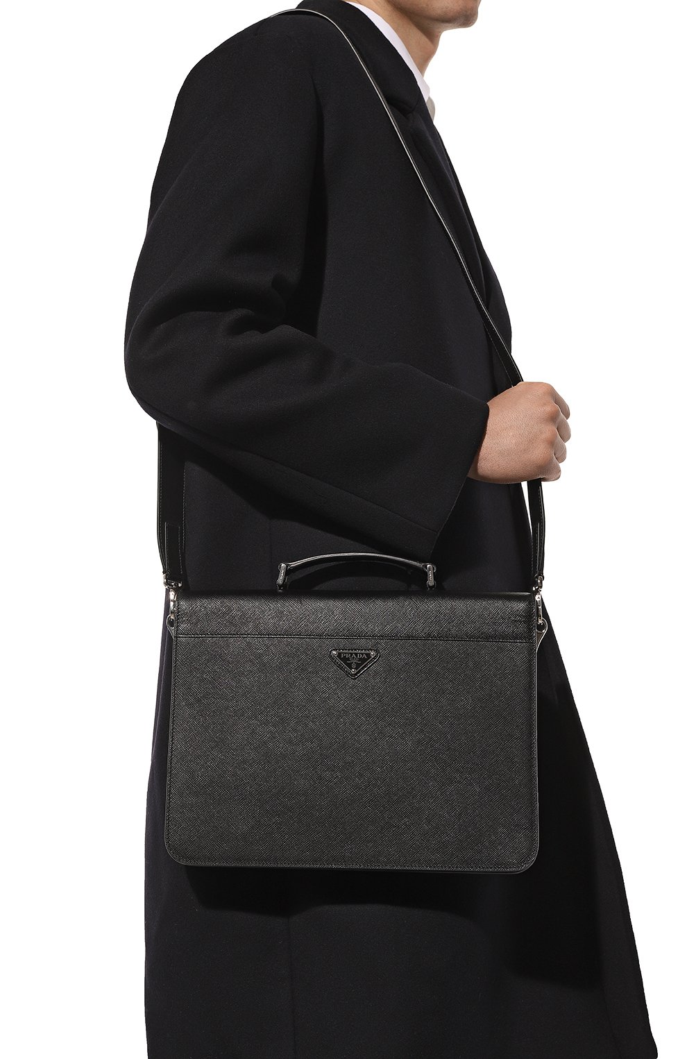 Кожаная сумка для ноутбука PRADA, арт. 2VB010-9Z2-F0002-OOO, фото 2