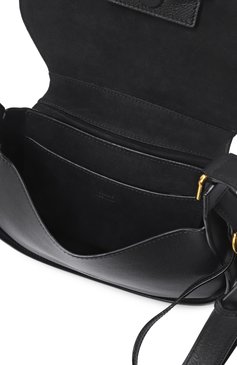 Женская сумка ride CHLOÉ черного цвета, арт. CHC25SS582032 | Фото 5 (Ремень/цепочка: На ремешке; Материал: Натуральная кожа; Размер: small)
