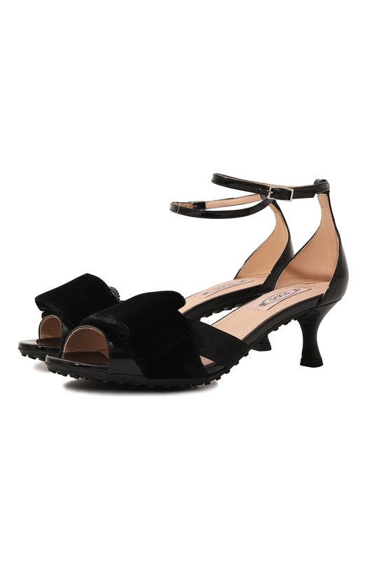 

Кожаные босоножки Alessandro Dell'Acqua x Tod's Tod’s, Чёрный
