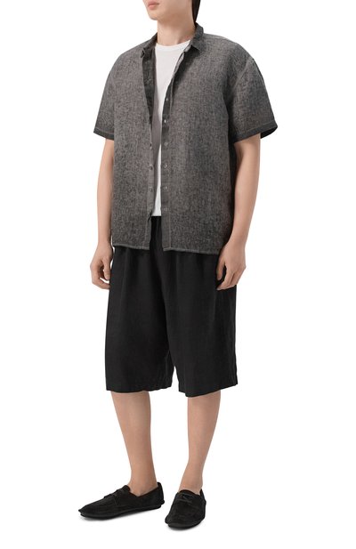 Льняные шорты NEVER ENOUGH черного цвета по цене 26150 руб., арт. 2B6M512-148/MPA079 W142, фото 2 Льняные шорты NEVER ENOUGH, арт. 2B6M512-148/MPA079 W142, фото 2